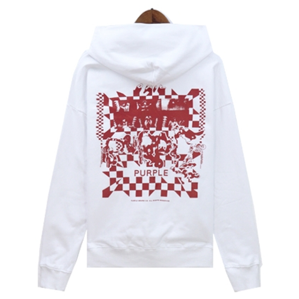 VELCEN Purple Brand Logo Printed Hoodies