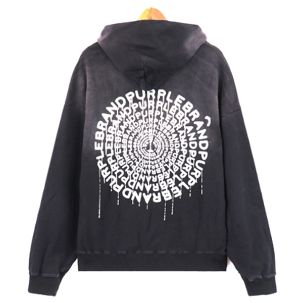 VELCEN Purple Brand Logo Printed Hoodies