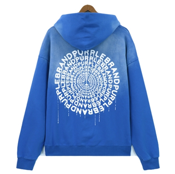 VELCEN Purple Brand Logo Printed Hoodies