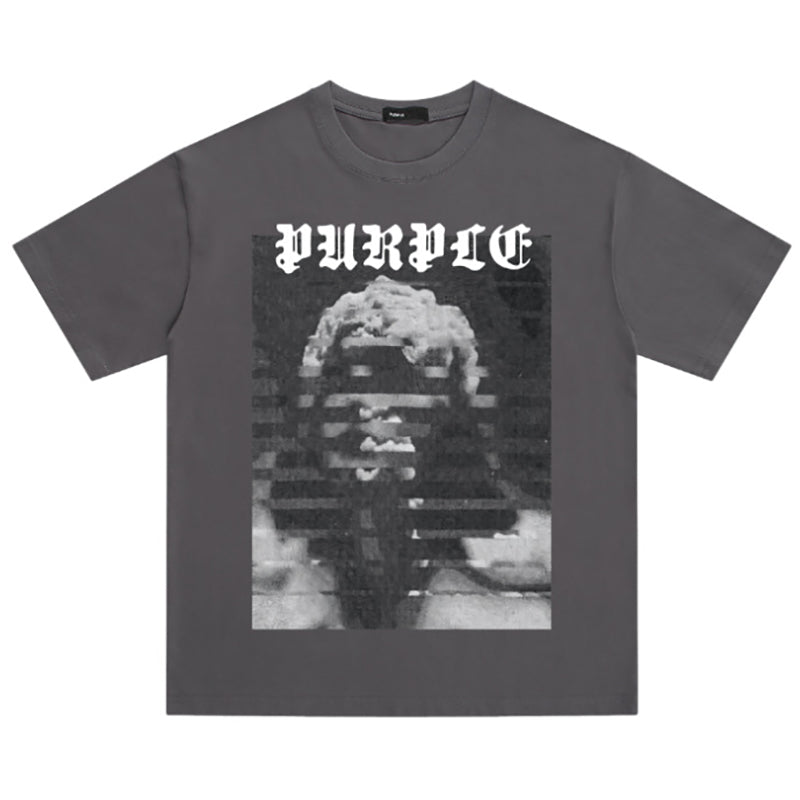 VELCEN Purple Brand Fashion T-Shirt