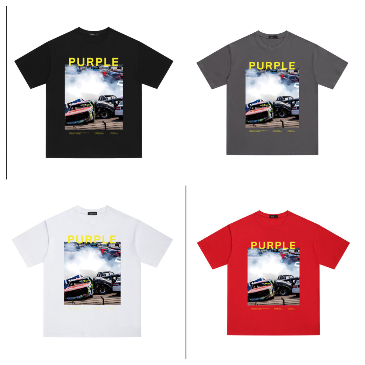 VELCEN Purple Brand Fashion T-Shirt