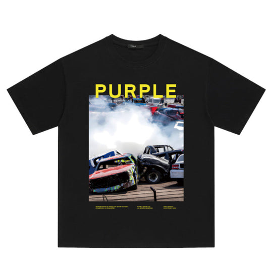 VELCEN Purple Brand Fashion T-Shirt