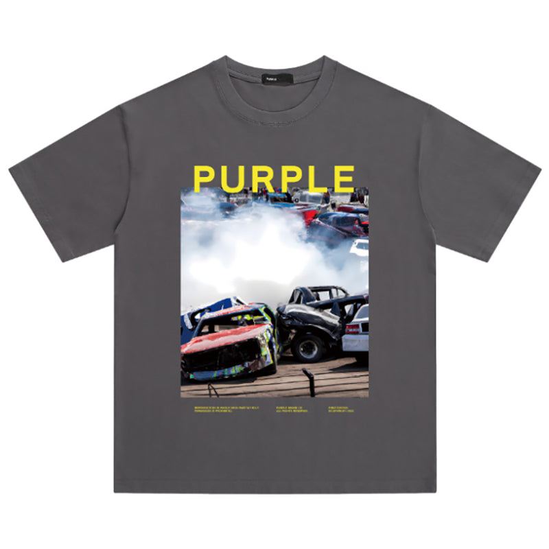 VELCEN Purple Brand Fashion T-Shirt