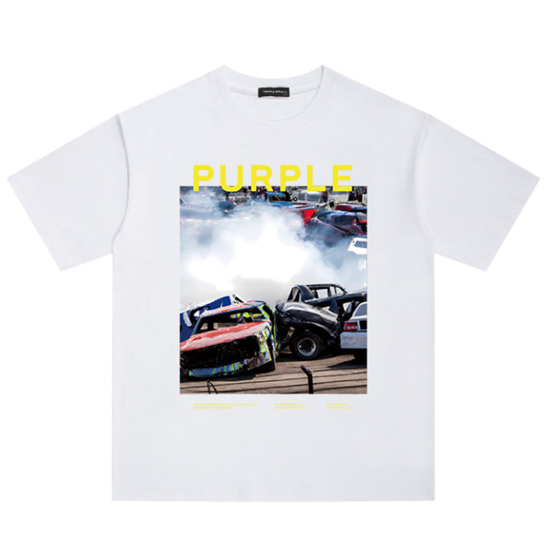 VELCEN Purple Brand Fashion T-Shirt