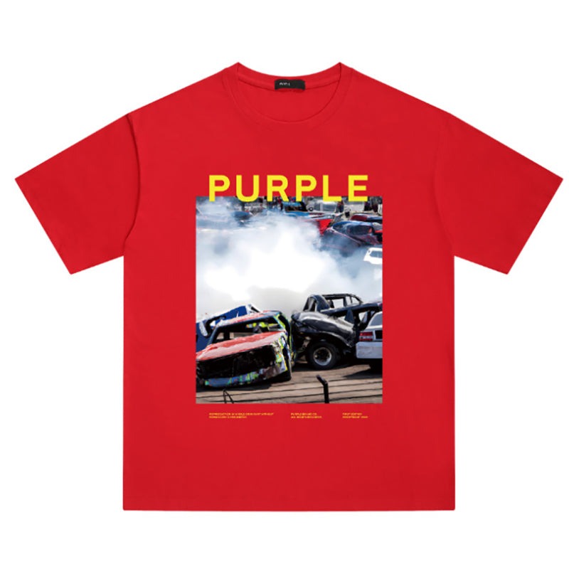 VELCEN Purple Brand Fashion T-Shirt