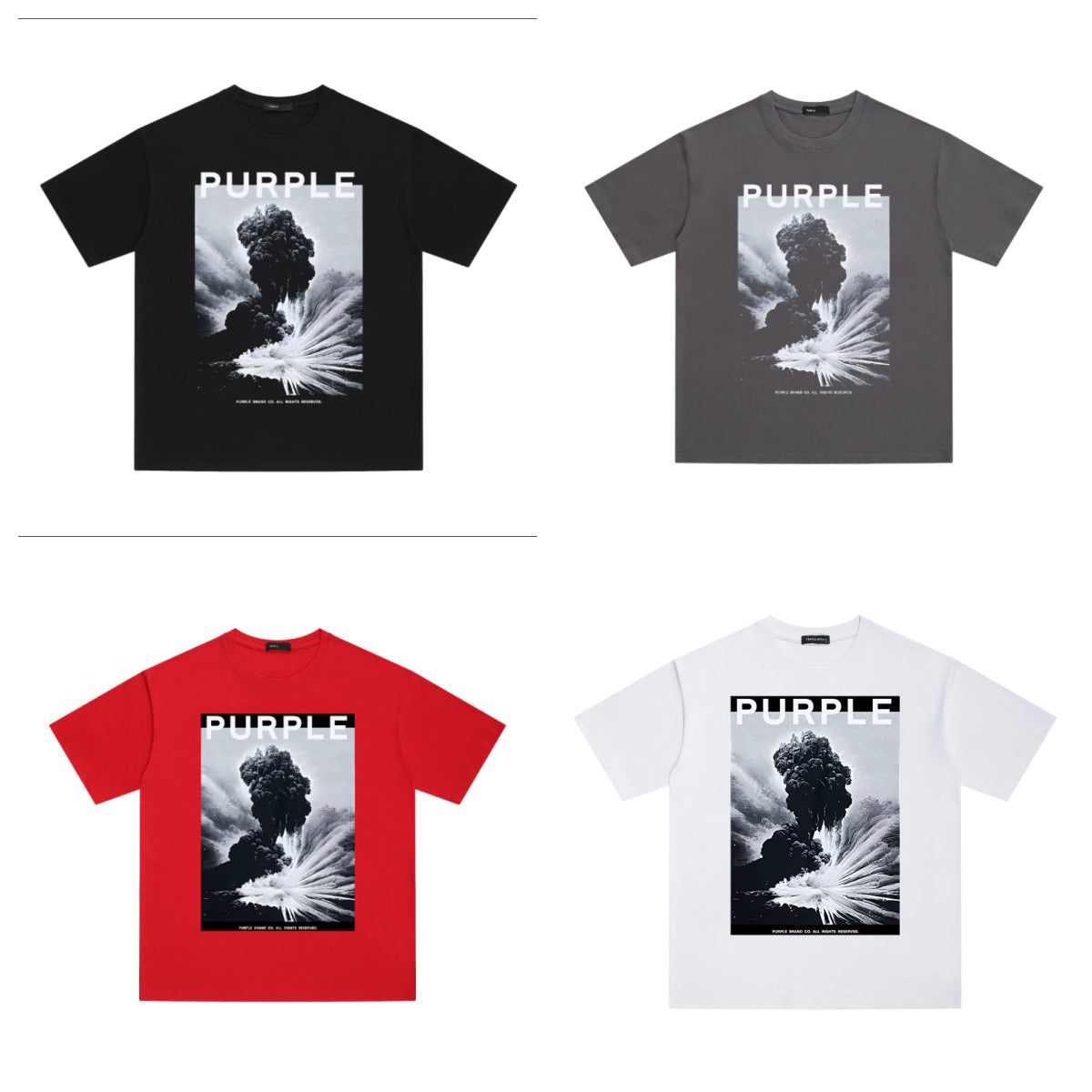 VELCEN Purple Brand Fashion T-Shirt