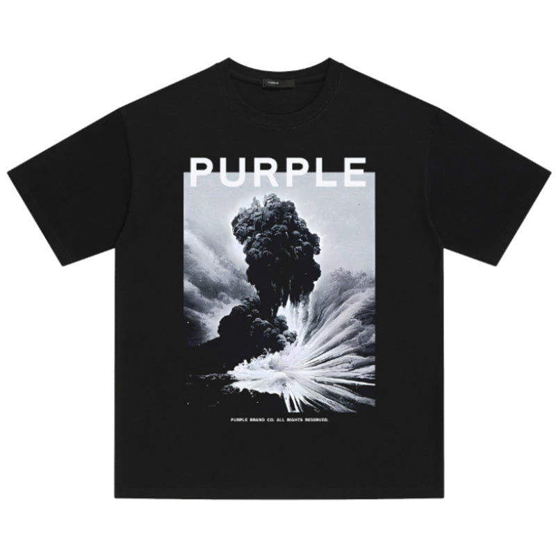 VELCEN Purple Brand Fashion T-Shirt