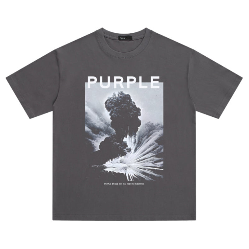 VELCEN Purple Brand Fashion T-Shirt
