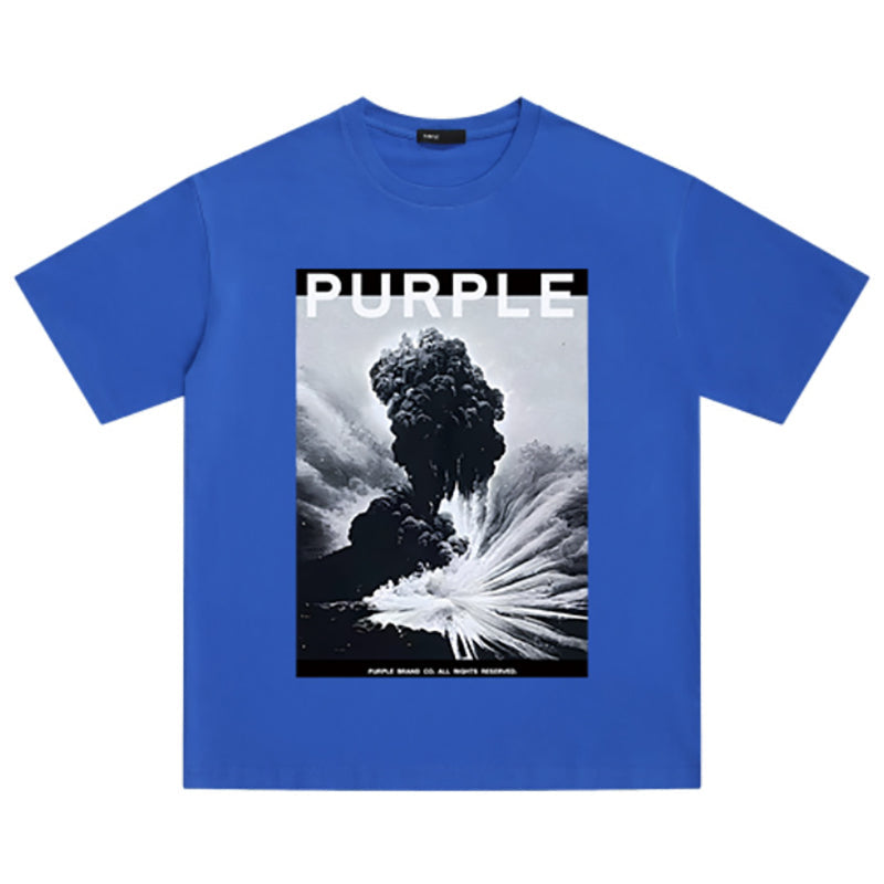 VELCEN Purple Brand Fashion T-Shirt