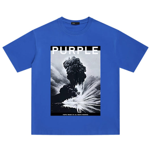VELCEN Purple Brand Fashion T-Shirt
