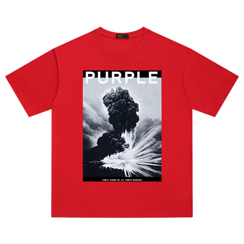 VELCEN Purple Brand Fashion T-Shirt