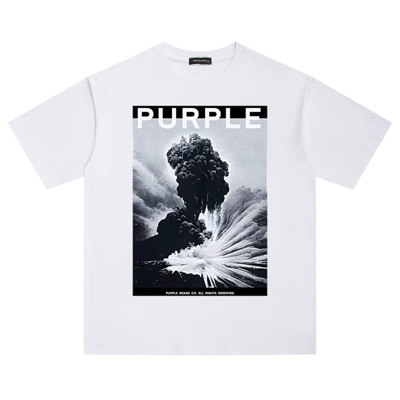 VELCEN Purple Brand Fashion T-Shirt