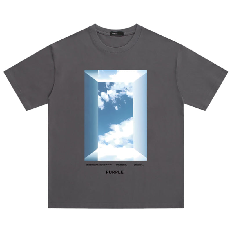 VELCEN Purple Brand Fashion T-Shirt