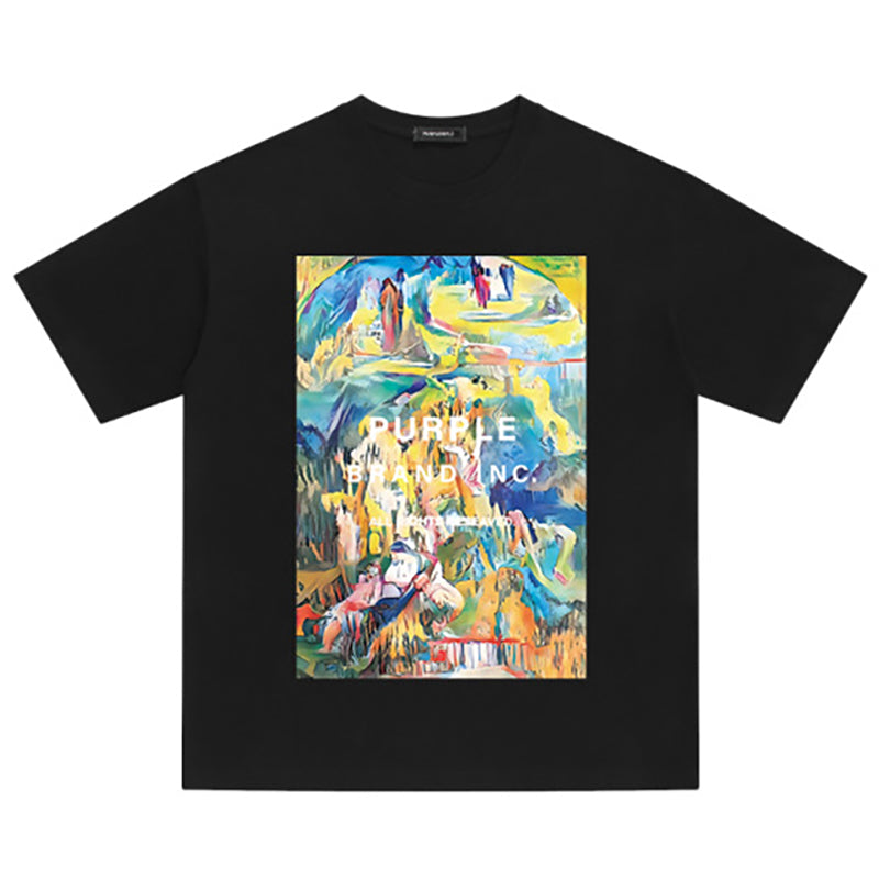 VELCEN Purple Brand Fashion T-Shirt