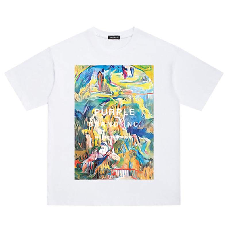 VELCEN Purple Brand Fashion T-Shirt