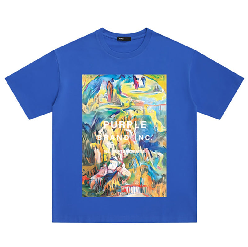 VELCEN Purple Brand Fashion T-Shirt