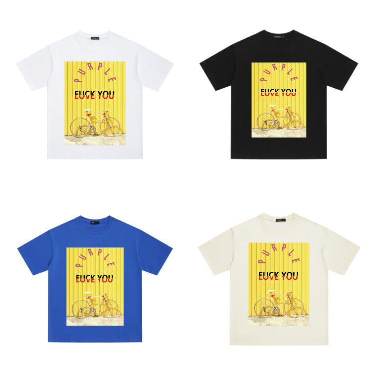 VELCEN Purple Brand Fashion T-Shirt