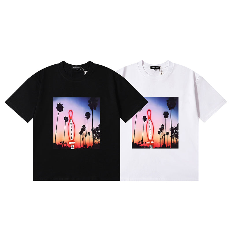 VELCEN Purple Brand Fashion T-Shirt