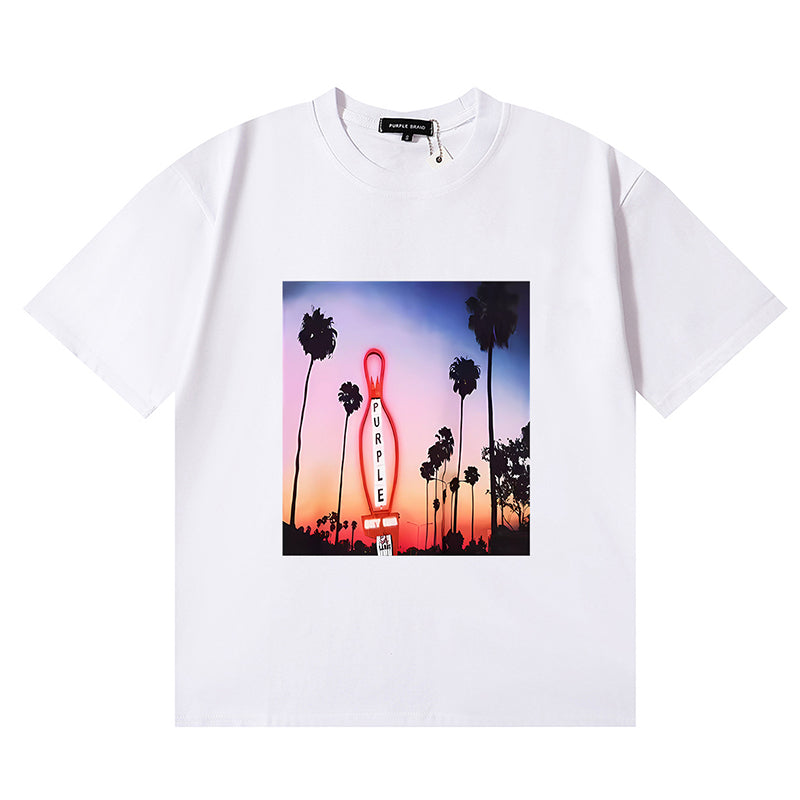 VELCEN Purple Brand Fashion T-Shirt