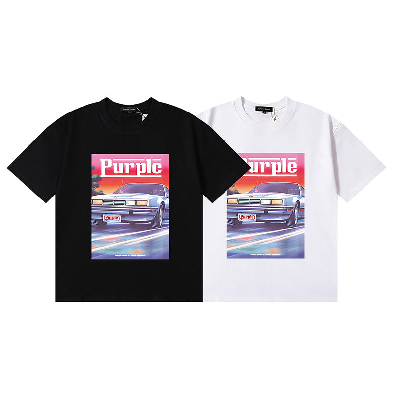 VELCEN Purple Brand Fashion T-Shirt