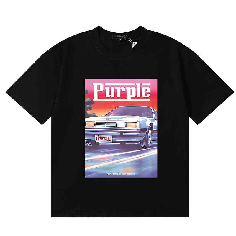 VELCEN Purple Brand Fashion T-Shirt