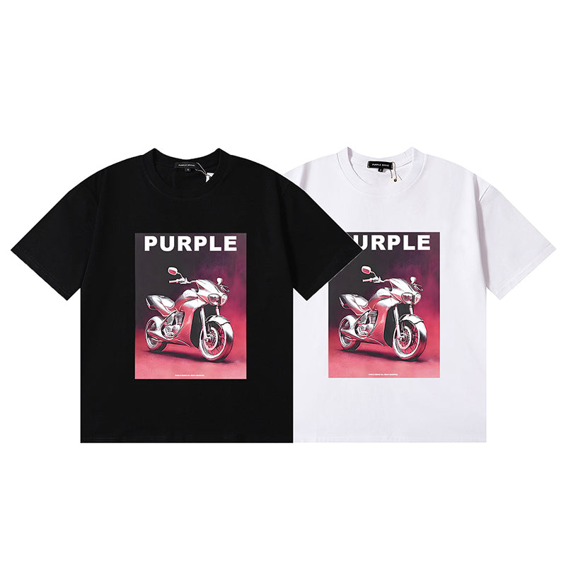VELCEN Purple Brand Fashion T-Shirt