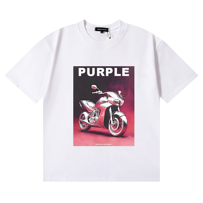 VELCEN Purple Brand Fashion T-Shirt