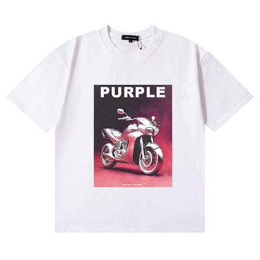 VELCEN Purple Brand Fashion T-Shirt