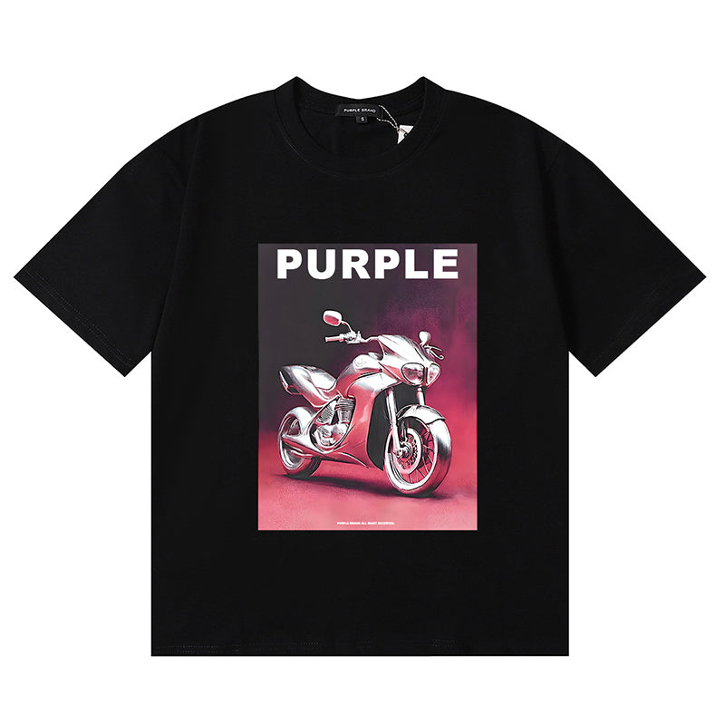 VELCEN Purple Brand Fashion T-Shirt