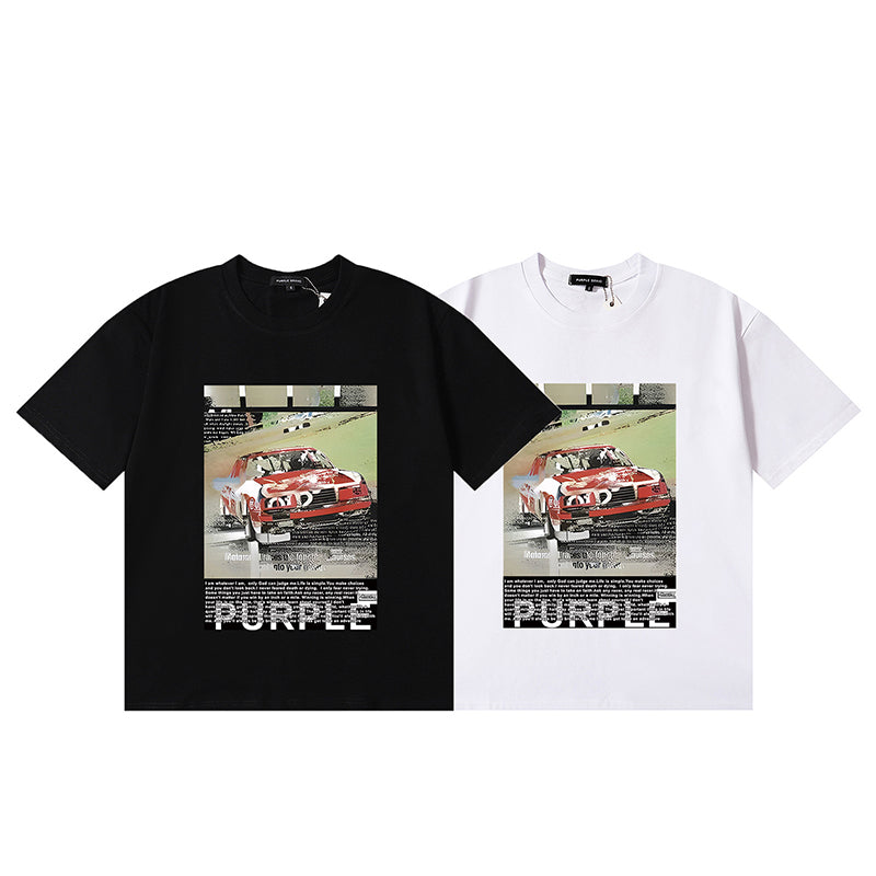 VELCEN Purple Brand Fashion T-Shirt