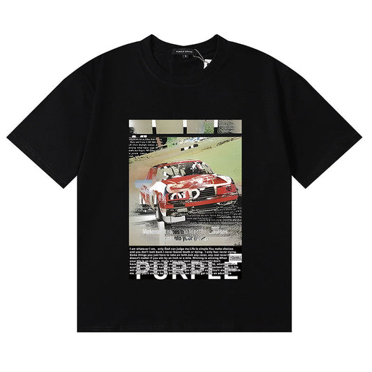 VELCEN Purple Brand Fashion T-Shirt