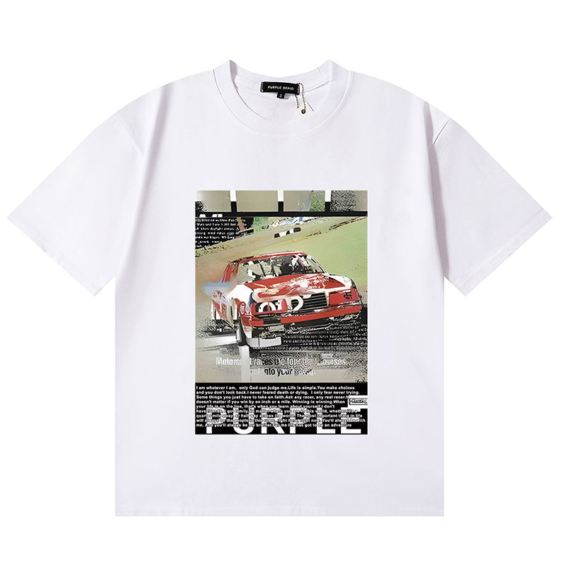 VELCEN Purple Brand Fashion T-Shirt