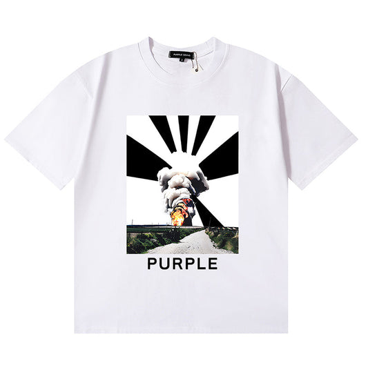 VELCEN Purple Brand Fashion T-Shirt