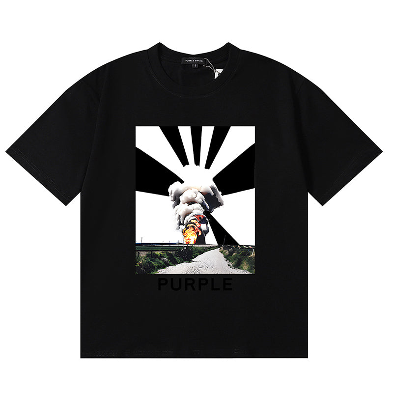 VELCEN Purple Brand Fashion T-Shirt
