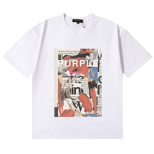 VELCEN Purple Brand Fashion T-Shirt