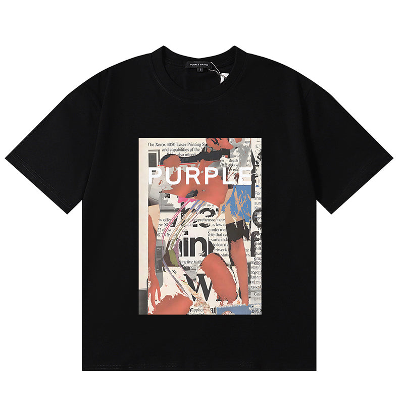 VELCEN Purple Brand Fashion T-Shirt