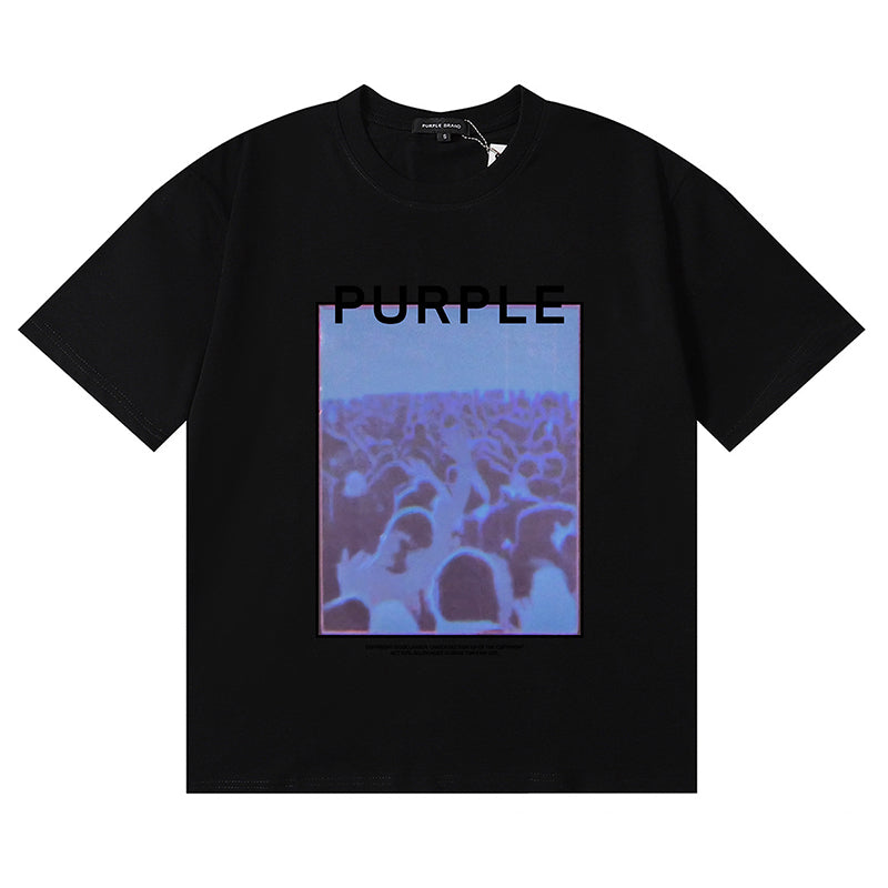 VELCEN Purple Brand Fashion T-Shirt