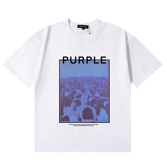 VELCEN Purple Brand Fashion T-Shirt