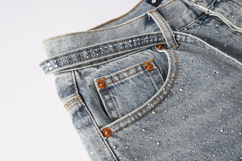 VELCEN Purple Brand Denim Shorts #5096