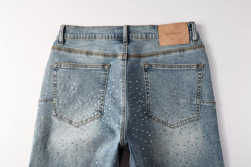 VELCEN Purple Brand Denim Shorts #5098