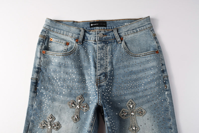 VELCEN Purple Brand Denim Shorts #5098