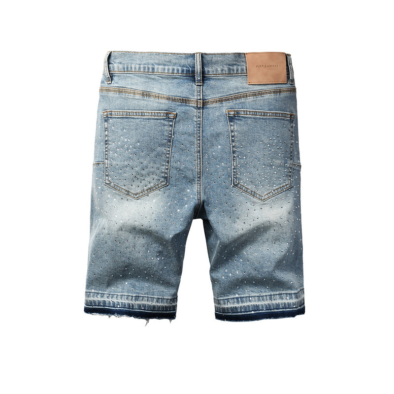 VELCEN Purple Brand Denim Shorts #5098