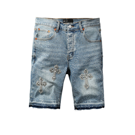VELCEN Purple Brand Denim Shorts #5098