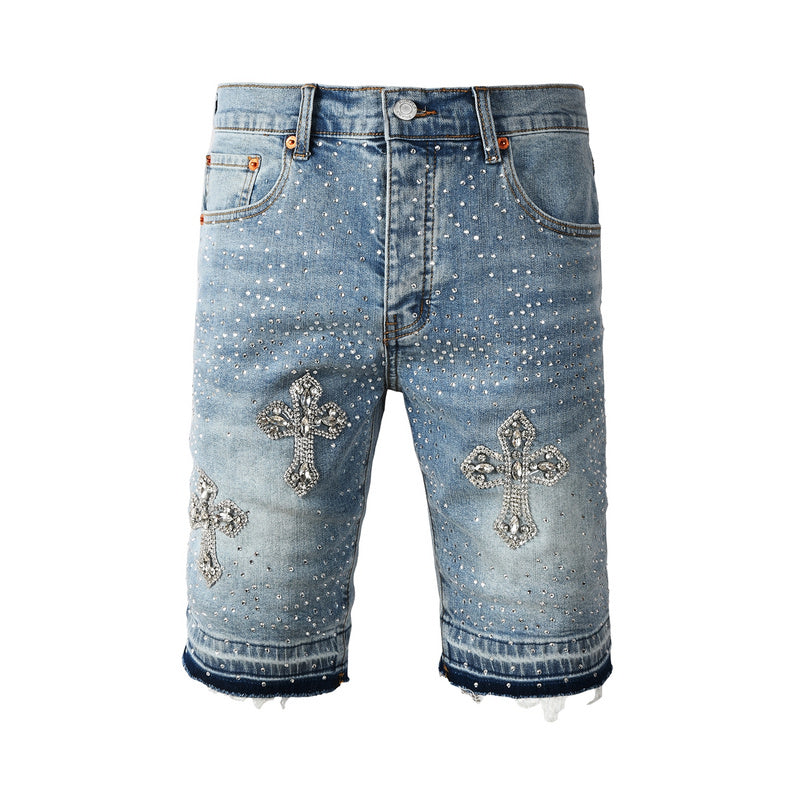 VELCEN Purple Brand Denim Shorts #5098