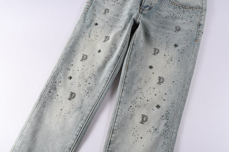 VELCEN Purple Brand Jeans #9127