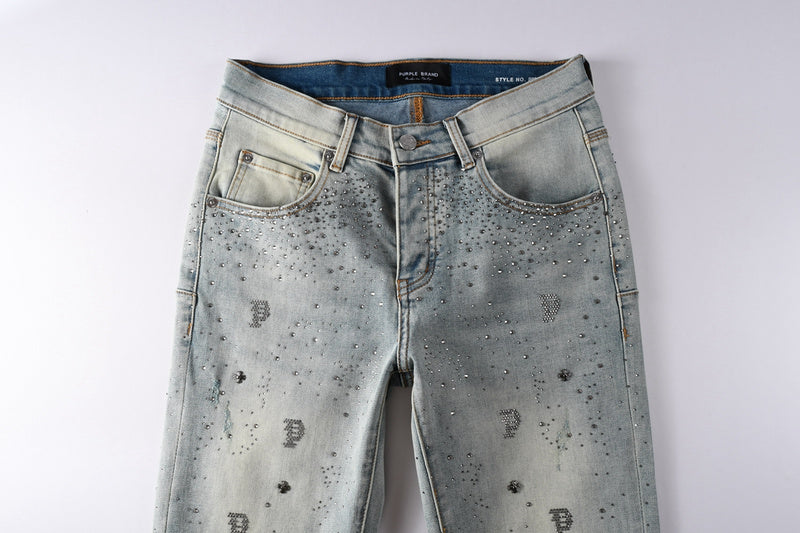 VELCEN Purple Brand Jeans #9127