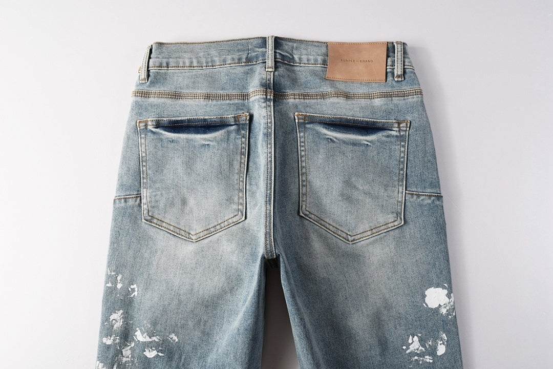VELCEN Purple Brand Jeans #9136-5