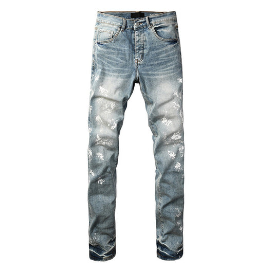 VELCEN Purple Brand Jeans #9136-5