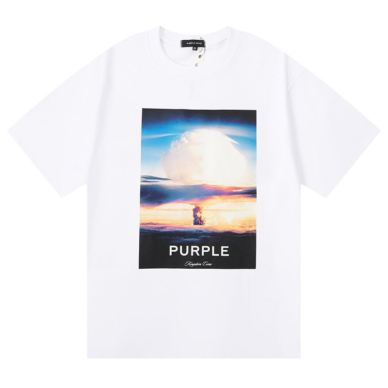 VELCEN Purple Brand Fashion T-Shirt