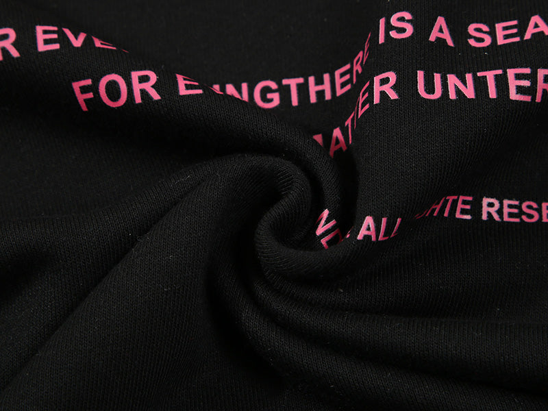 VELCEN Purple Brand Logo Pattern Printed Hoodie